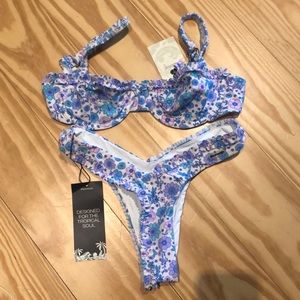 Black bough bikini set